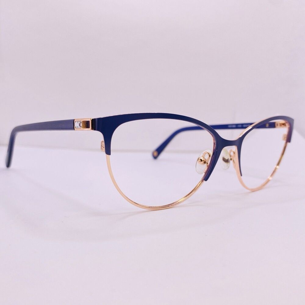 Nine West Eyeglasses Sunglasses Frames NW1084 415 52-16-135 Gold Blue Authentic